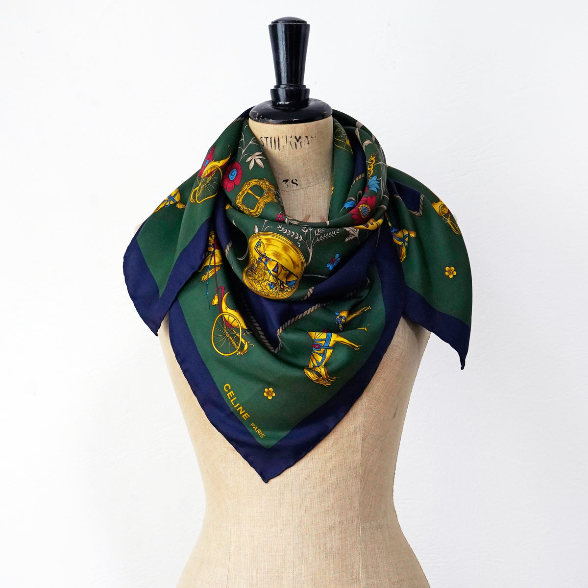 Vintage CELINE Silk Scarf / セリーヌ・シルクスカーフ 