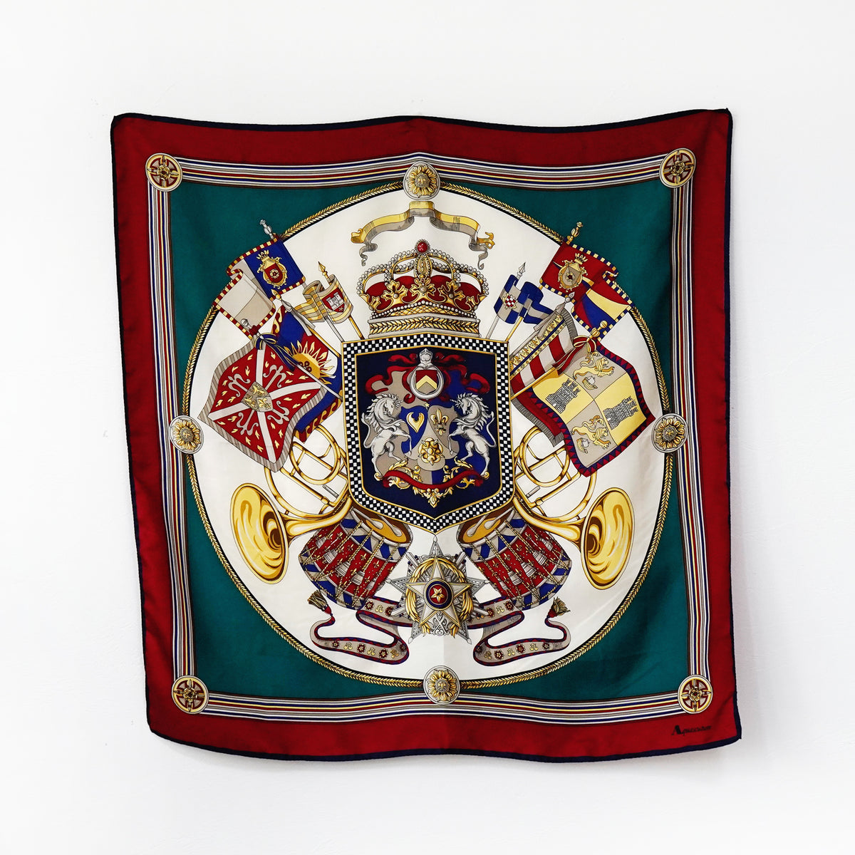 Vintage Burberrys Scarf “Crown Flags” / バーバリー・シルク