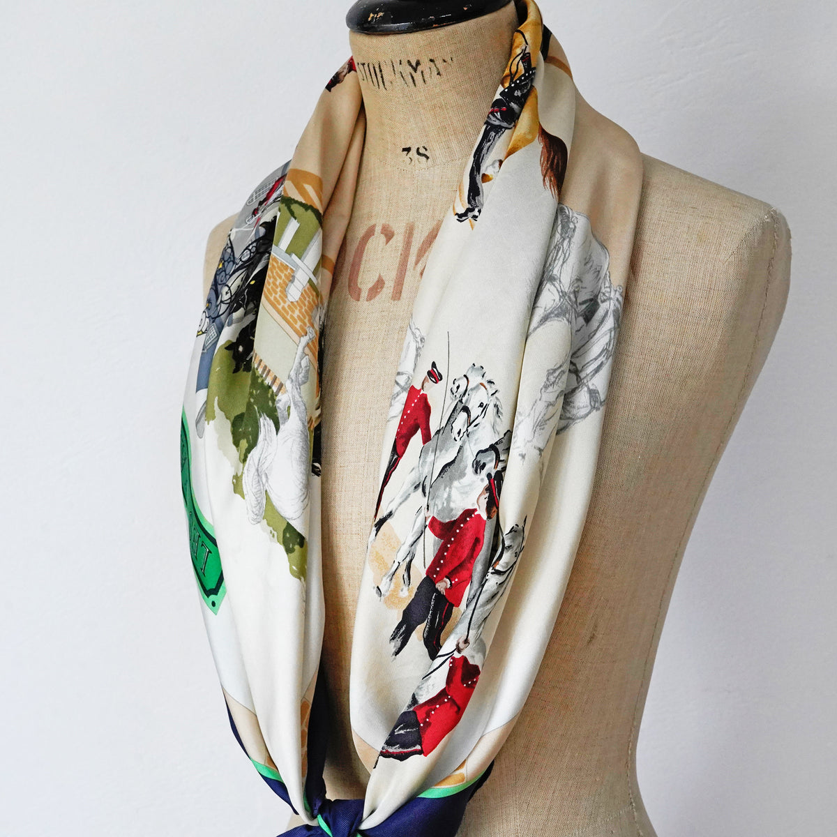 80年代 ビンテージ オールド フランス製 エルメス スカーフ シルク100