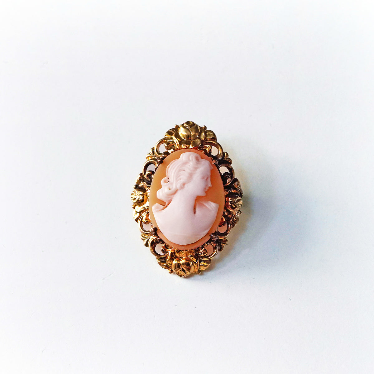 C.1940s Shell Cameo Brooch / 1940年代・カメオブローチ(Rolled Gold