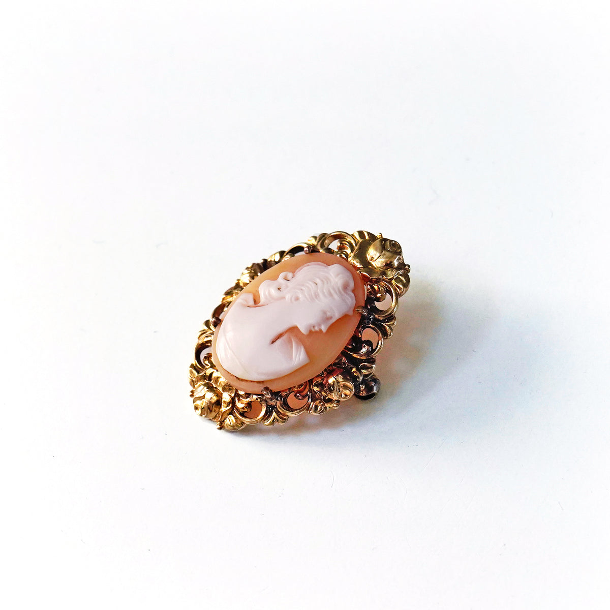 C.1940s Shell Cameo Brooch / 1940年代・カメオブローチ(Rolled Gold