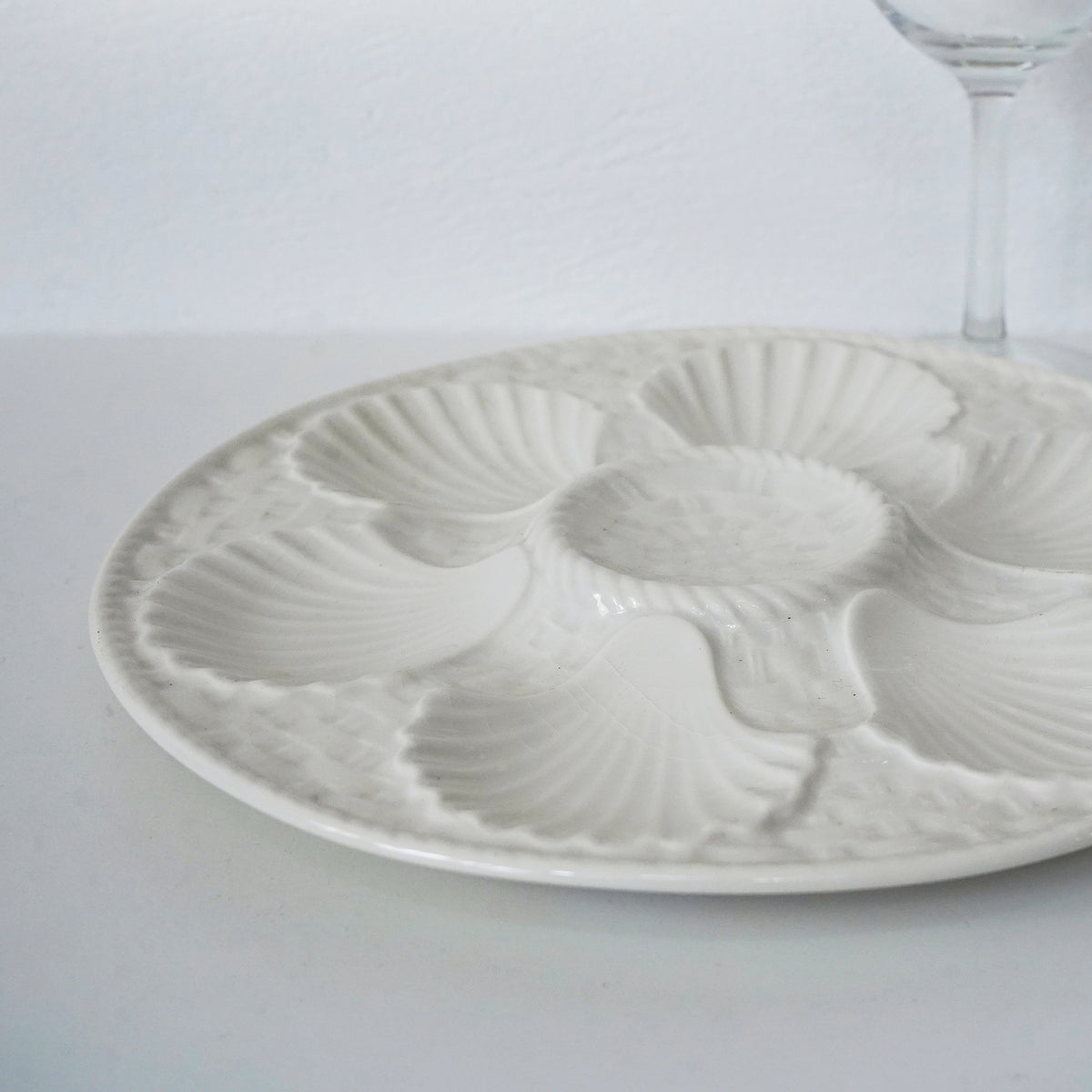 ロンシャン　オイスター　プレート　大皿 LONGCHAMP Oyster Plate (white) / フランス製 ロンシャン