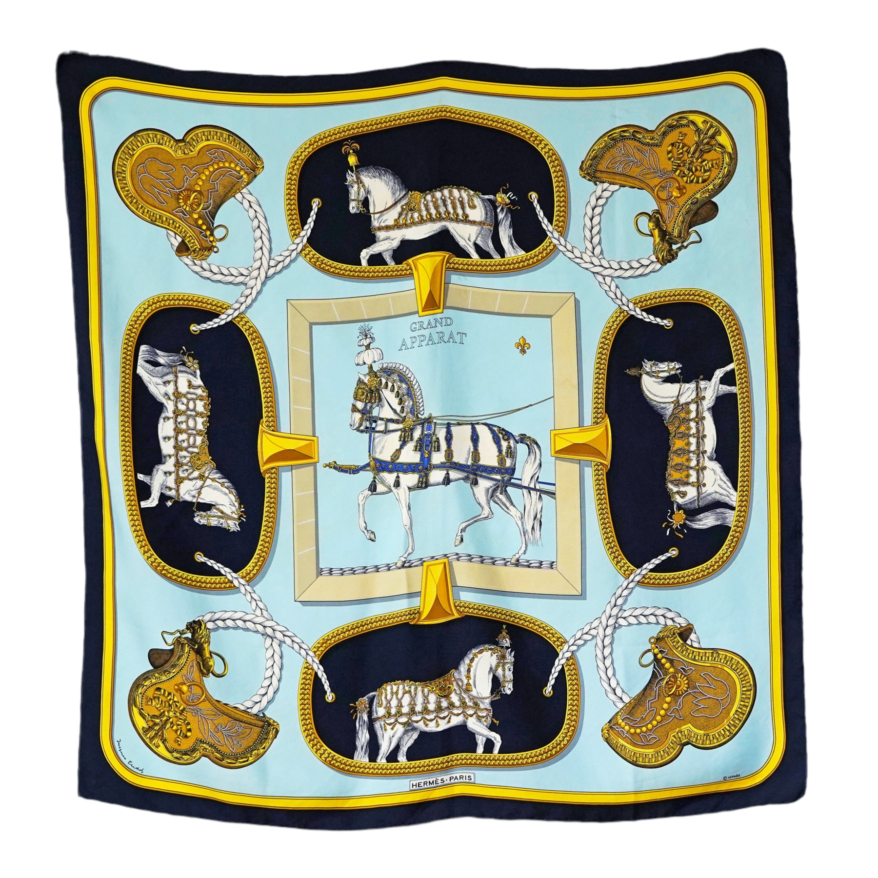 HERMES エルメス SILKスカーフ Vintage HERMES Silk Scarf / エルメス・シルクスカーフ(Grand