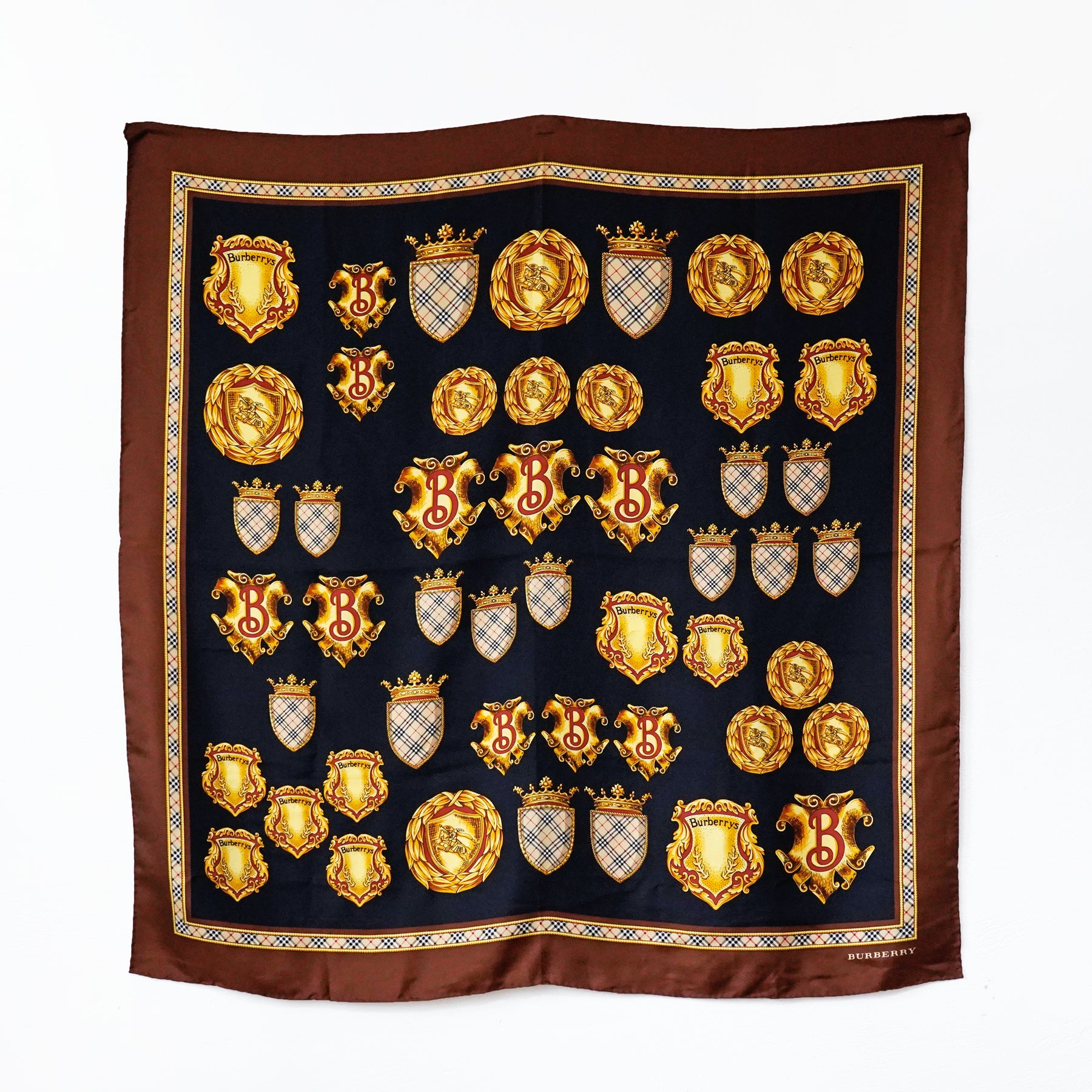 Vintage Burberry Check Silk Scarf / バーバリー NOVA チェック