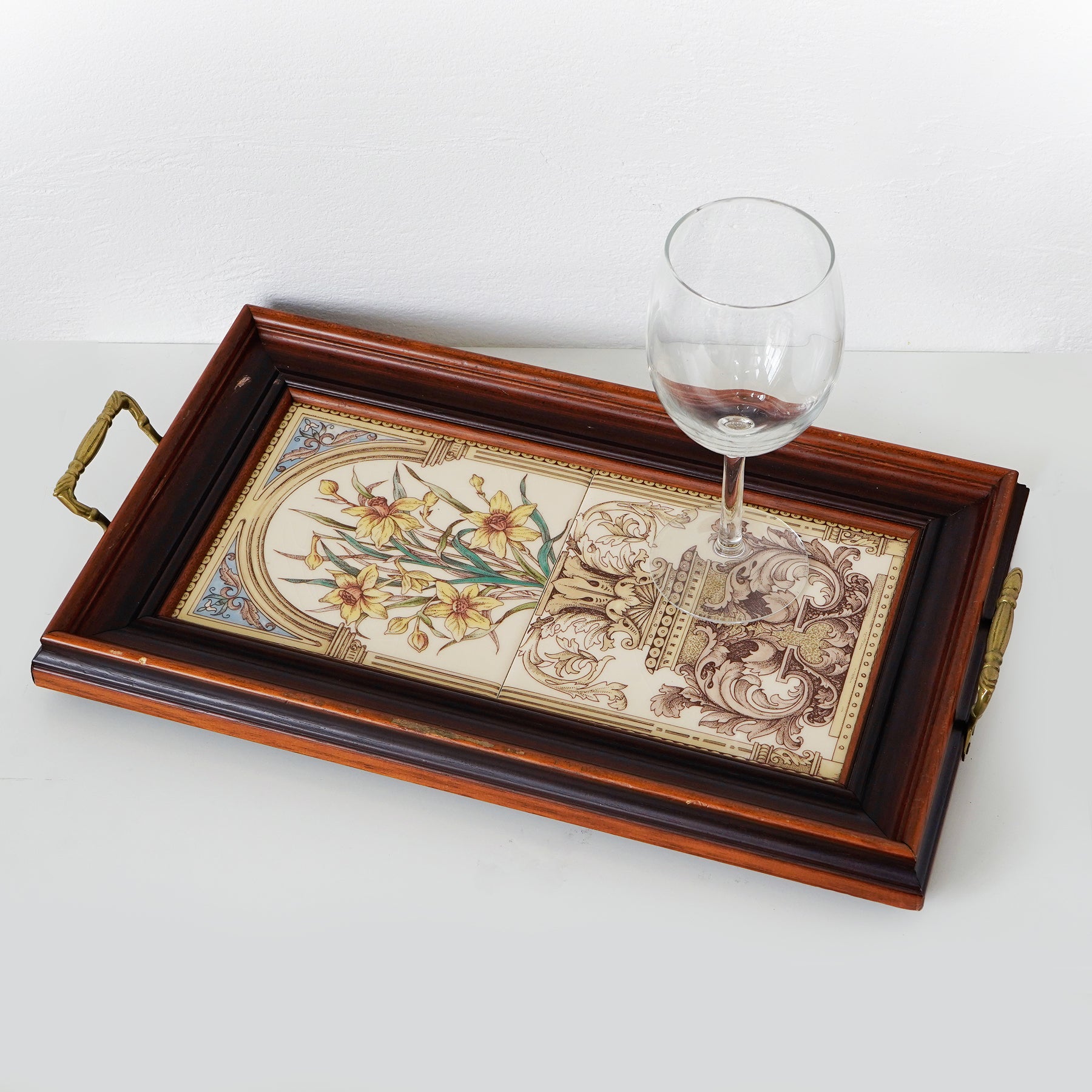 未使用品 【箱有】TILECRAFTS Victorian Tea Tray タイルクラフト社 